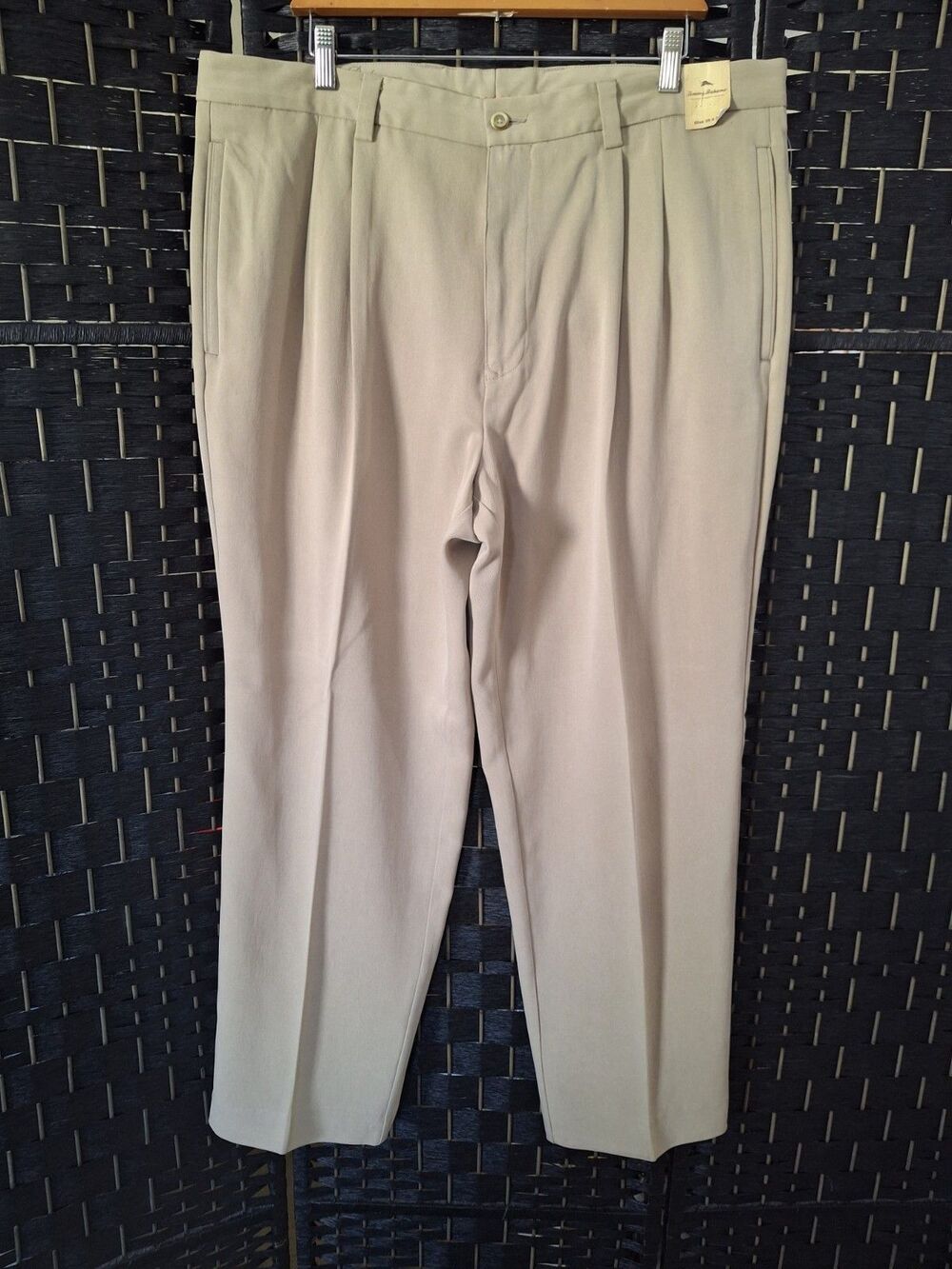 Tommy Bahama St Tommy Bahama Pleated Pant Silk Khaki Men 38x32 Discontinued Rare